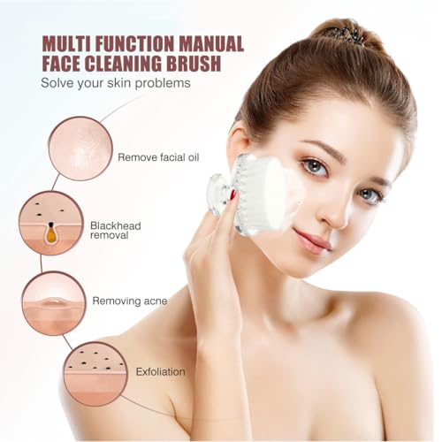 Exceart Manual Facial Cleansing Brush Pore Cleaning Soft Face