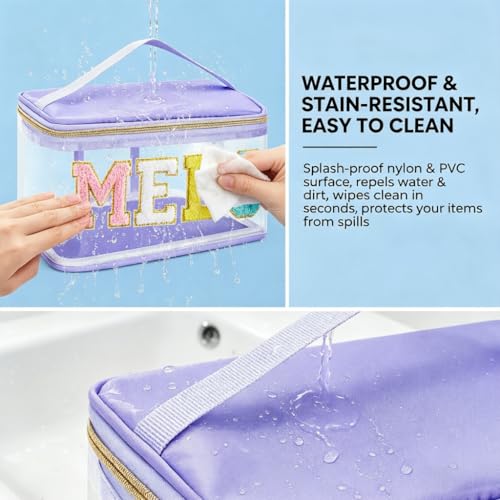 DegoCython Clear Travel Toiletry Bag, Waterproof PVC Makeup Organizer
