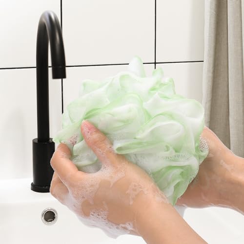 Tbestmax 4 Pack Bath Sponge Loofah Body Scrubber Exfoliator