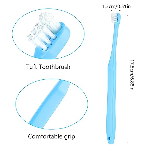 WLLHYF Soft Small Head Tufted Toothbrush Set - 2 Pack (Blue & Green)