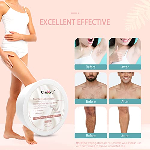 Charmyth Disposable Epilating Wax Strips for Body & Face - 1 Count