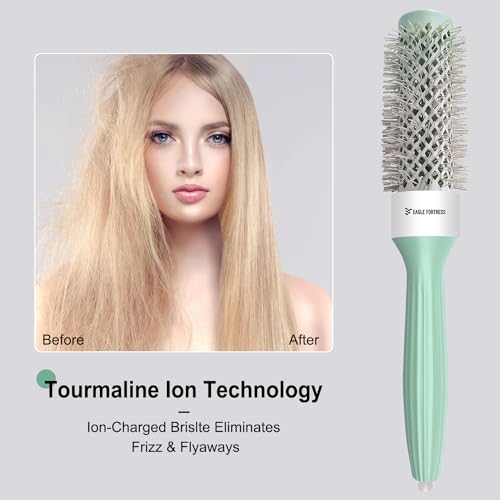 Eagle Fortress 1.26" Ceramic Round Hair Brush for Professional Blowouts
