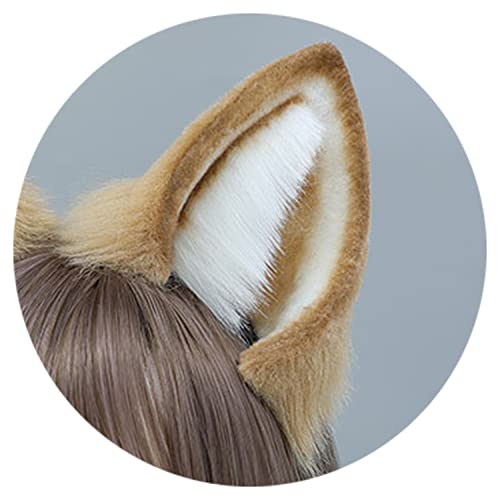 Furry Dog Ear Headband for Anime Cosplay, Halloween and Costume Parties