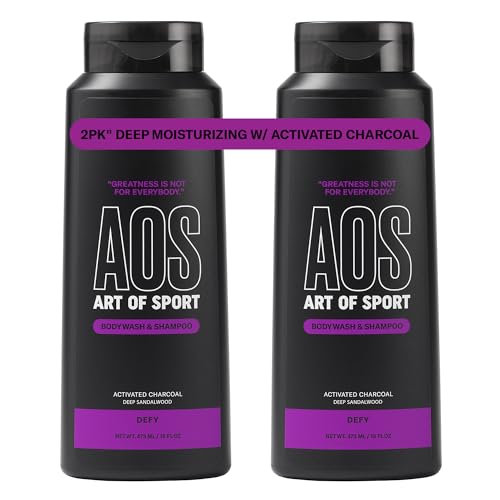 Art of Sport 2-in-1 Body Wash & Shampoo - Charcoal & Sandalwood, 16 fl oz