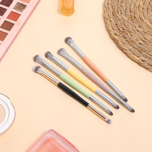 5-Piece Dual-Ended Eyeshadow Brush Set for Blending & Smudging