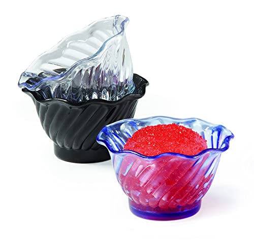 G.E.T. 5oz Clear Plastic Tulip Ice Cream Dessert Dish - Set of 4