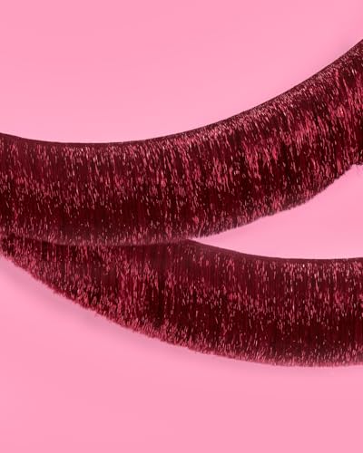 Burgundy Fringe Banner 49 Inch | Bachelorette & Birthday Decor