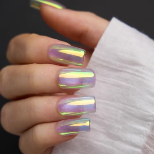 Pretty Diva Aurora Chrome Nail Powder - Iridescent Mermaid Glitter
