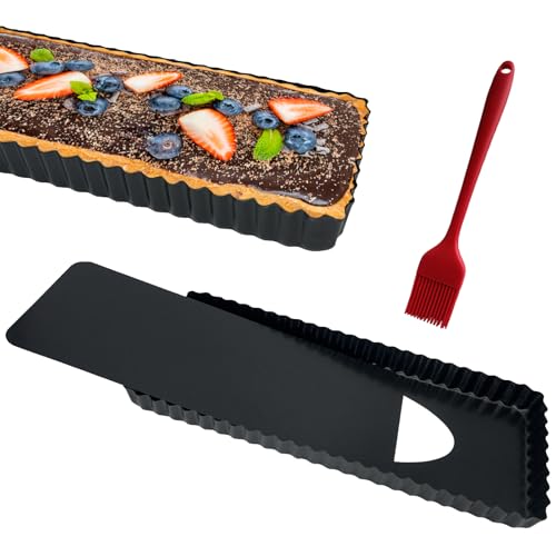 14-Inch Non-Stick Rectangle Tart Pan with Removable Bottom