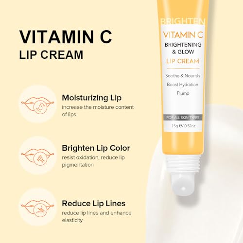 Neutriherbs Vitamin C Lip Cream for Dry Chapped Lips 0.52oz - Nourishing & Brightening