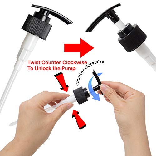 Youngever 16 oz Pump Bottles - 5 Pack Empty Refillable Shampoo Dispensers