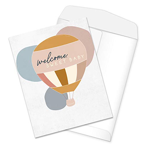 Welcome Baby Jumbo Greeting Card - 8.5" x 11" Newborn Card