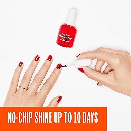 Insta-Dri Top Coat Clear Nail Polish - Pack of 2, 0.45 Fl Oz, Anti-Chip & Fast Dry