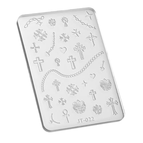 LQMBABY Cross Nail Art Silicone Mold for 3D Embossed Nail Decorations