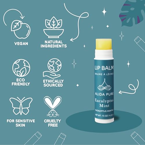 Eucalyptus Mint Lip Balm Collection - Vegan & Moisturizing (3 Tubes)