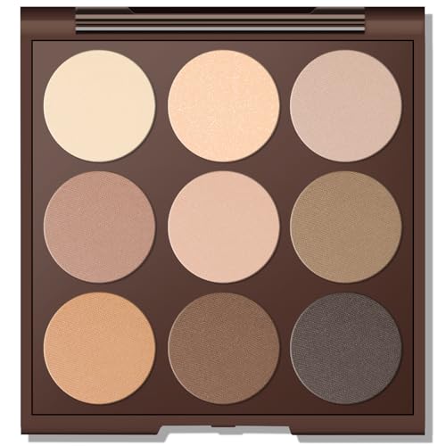 MYSTER ROSEY Nude Matte Eyeshadow Palette - 9 Neutral Browns, Waterproof, Long-Lasting