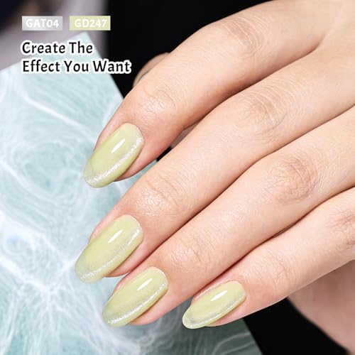 JODSONE 9-Color Jelly Gel Nail Polish Set with Base & Top Coat