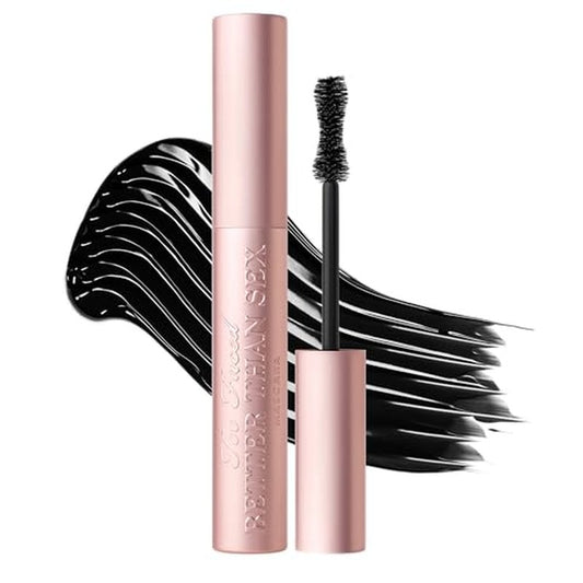 Too Faced Better Than Sex Volumizing and Lengthening Mascara | Vegan Formula, Dramatic Volume and Length | Cruelty-Free Eye Makeup + Hourglass Brush for False Lash Effect