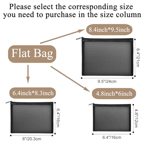 Unoutur Mesh Makeup Bag Set, 20-Piece Portable Toiletry Pouch Organizer