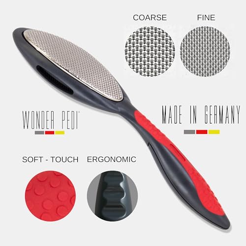 WONDER PEDI Stainless Steel Double-Sided Foot File for Callus Removal