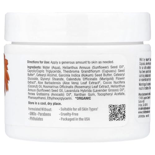 Mild By Nature Calendula Cream with Lavender Oil - 2 oz