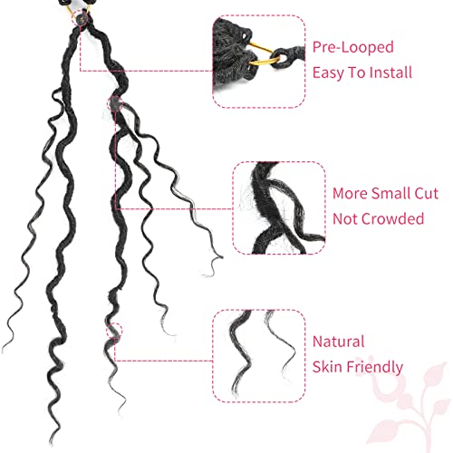 Alicoco Goddess Locs Crochet Hair 24 Inch 8 Packs 1B - Boho Style