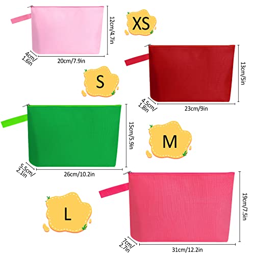 10-Pack Cotton Canvas Cosmetic Bags with Zipper - DIY Craft Pouches (XS)