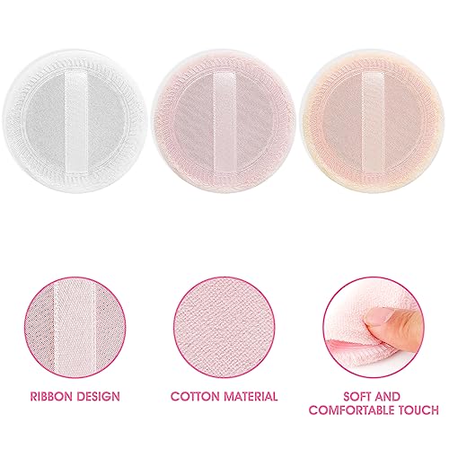 WLLHYF 24-Pack Makeup Powder Puffs - Soft Cotton Face Makeup Sponges for Foundation & Loose Powder