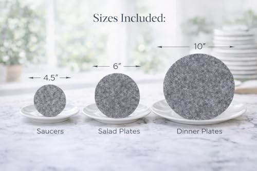 Felt Plate Dividers for China Storage - 48 Separator Pads
