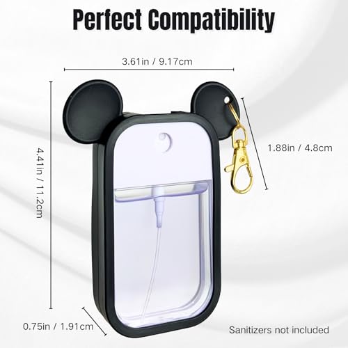 Silicone Hand Sanitizer Case for Touchland Power Mist - Black