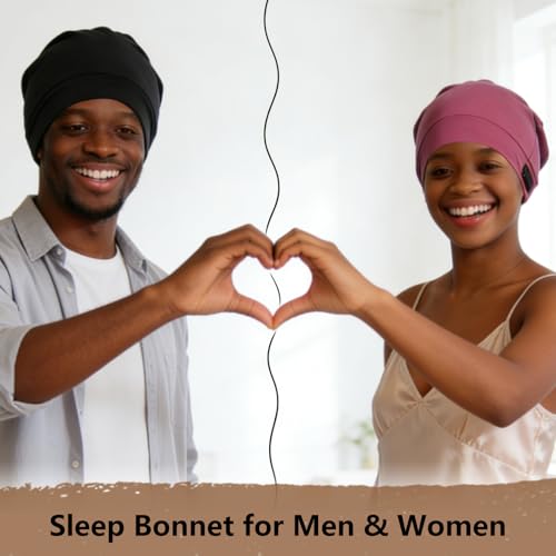 Adjustable Satin Bonnet for Curly Hair - Slouchy Sleep Cap
