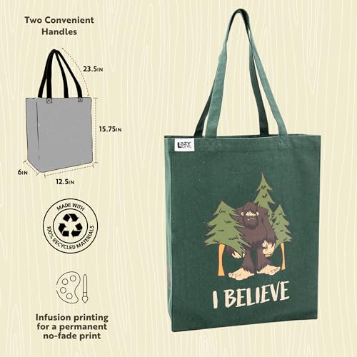 Lazy One Reusable Canvas Tote Bag for Shopping & Travel