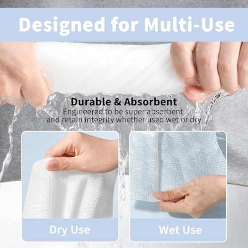 Skinsfairy Biodegradable Face Towels – 50 Ultra Soft 10x10'' Wipes