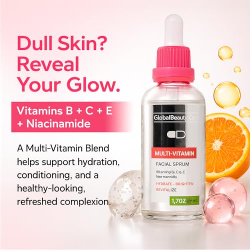 Global Beauty Care Multi-Vitamin Daily Facial Serum 1.7 Fl Oz Hydrating Skin Support