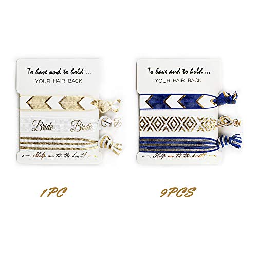 Navy Blue Bride Tribe Hair Accessories Set for Bachelorette & Wedding Gifts