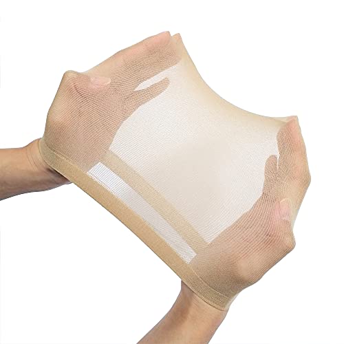 Ykimok 4 Pack Stretchy Nylon Wig Caps for Women, Natural Skin Tone Hair Cover
