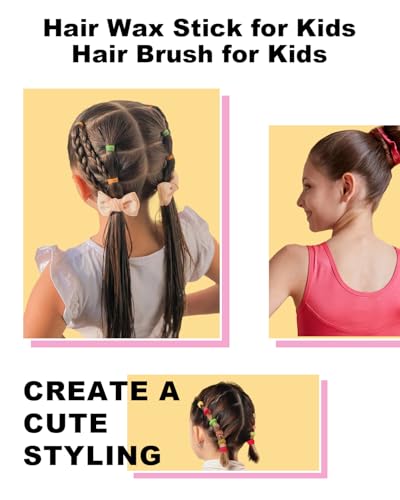 Slick Back Hair Styling Kit - 4Pcs Wax Stick & Brushes