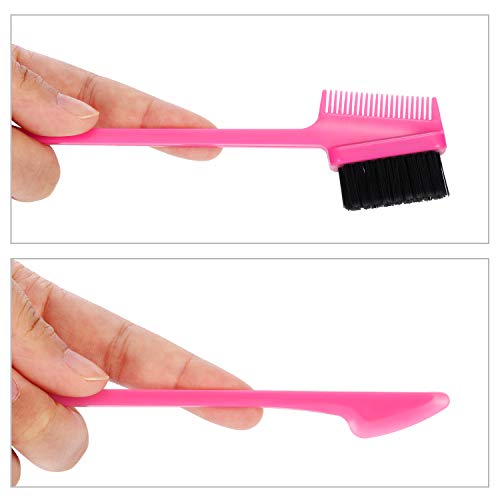 Boao 6-Piece Hair Edge Brush & Double-Sided Comb Set