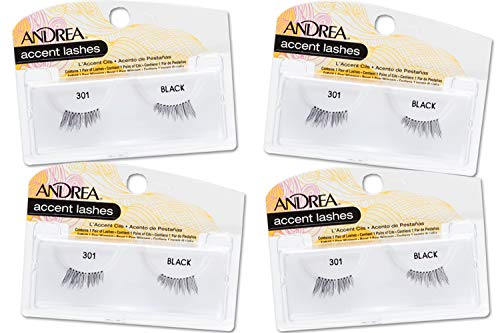 Andrea Half Lashes 301 4-Pair Set Lightweight Natural Cat Eye False Eyelashes