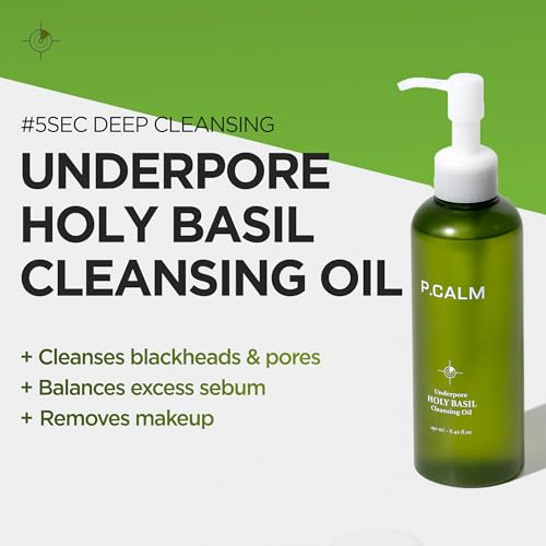 P.CALM Holy Basil Cleansing Oil - 190ml for Blackhead Removal