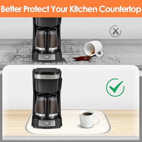 TOHONFOO Silicone Coffee Maker Mat - 17.4''x10.6'' Non-Slip Tray