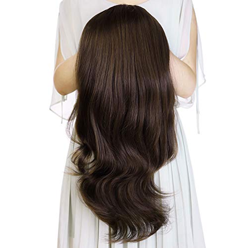 Kori Koli 24 Inch Wavy 3/4 Half Wig #7 - Dark Brown Synthetic Hair Extensions