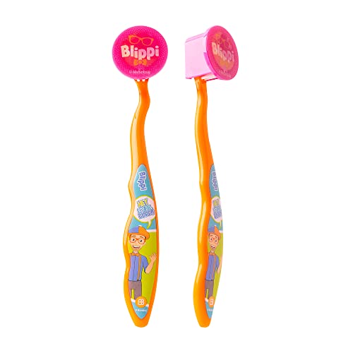 Blippi Kids Toothbrush Kit - 3PC Soft Bristles Travel Set
