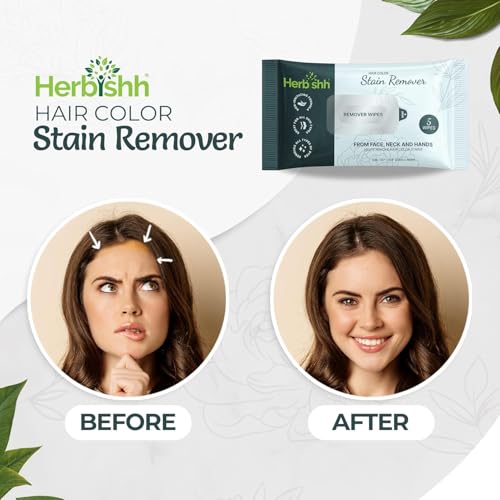 Herbishh Hair Color Stain Remover Wipes - Gentle Travel Pack of 5