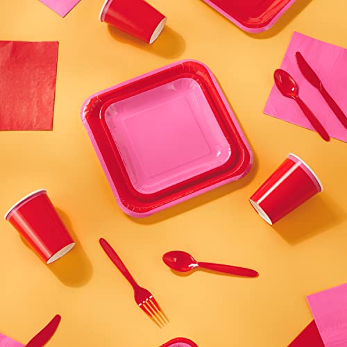 Crayola Color Pop Party Supplies Set for 12 - Red & Pink
