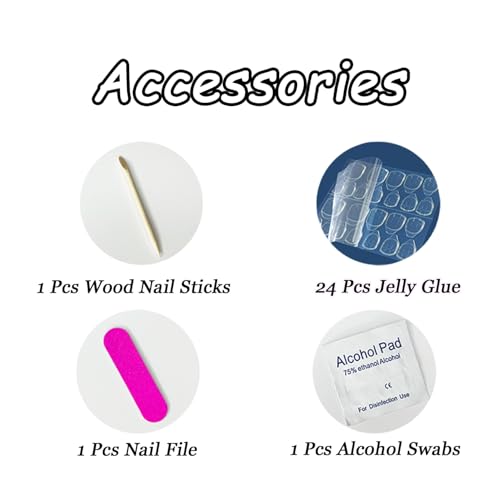 Watermelon Press On Nails - Short Square Acrylic Nail Art Set