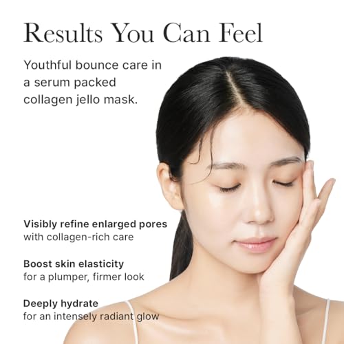 ARENCIA Red Collagen Jello Mask - Hydrating Overnight Hydrogel Mask Set (4 Sheets)