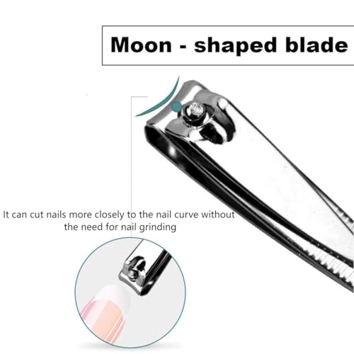 2'' Mini Stainless Steel Nail Clipper Set with File - 6 Pack
