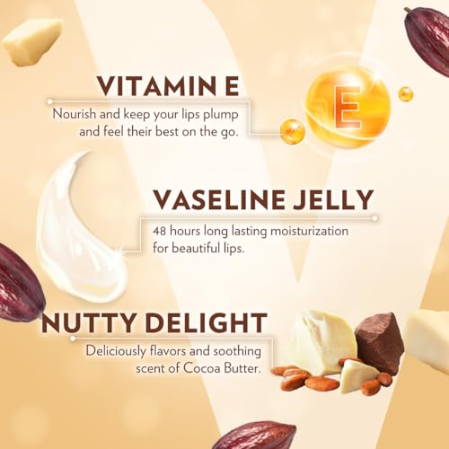 Vaseline Lip Therapy Cocoa Butter Twin Pack - 48 Hour Moisturization