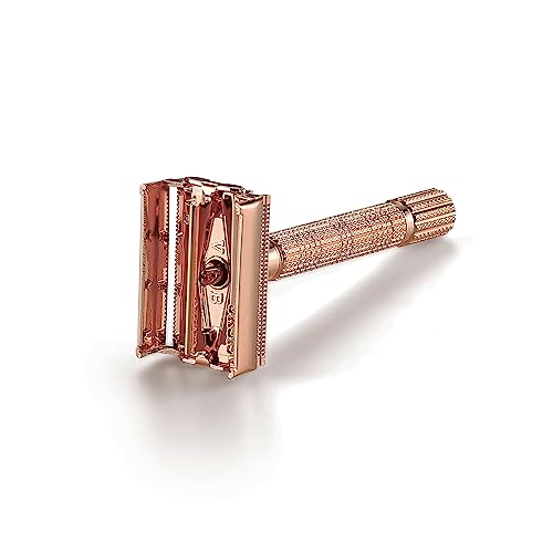Vikings Blade Eva Safety Razor for Women - Rose Gold, Double Edge Shaver